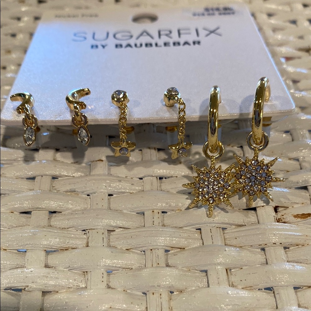 SUGARFIX by BaubleBar Starry Eyed Stud
Earring Set 3pc - Gold NWT - Picture 4 of 6